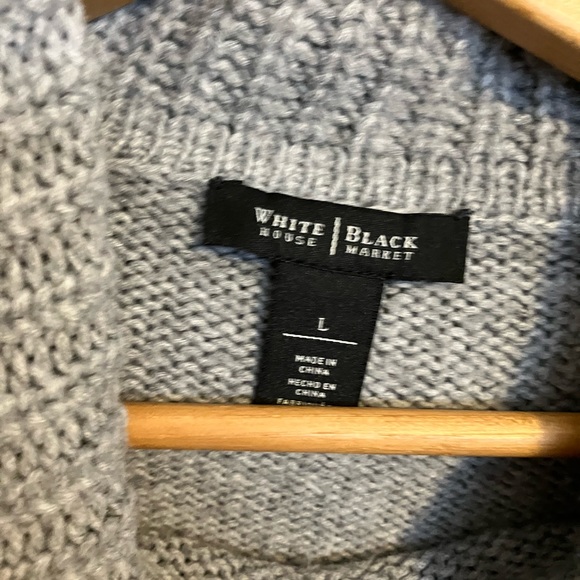 White House Black Market gray soft sweater - Picture 2 of 3